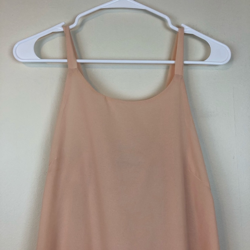 Qing Qing Fashion Light Peach Tank Mini Dress Bow - Picture 2 of 6